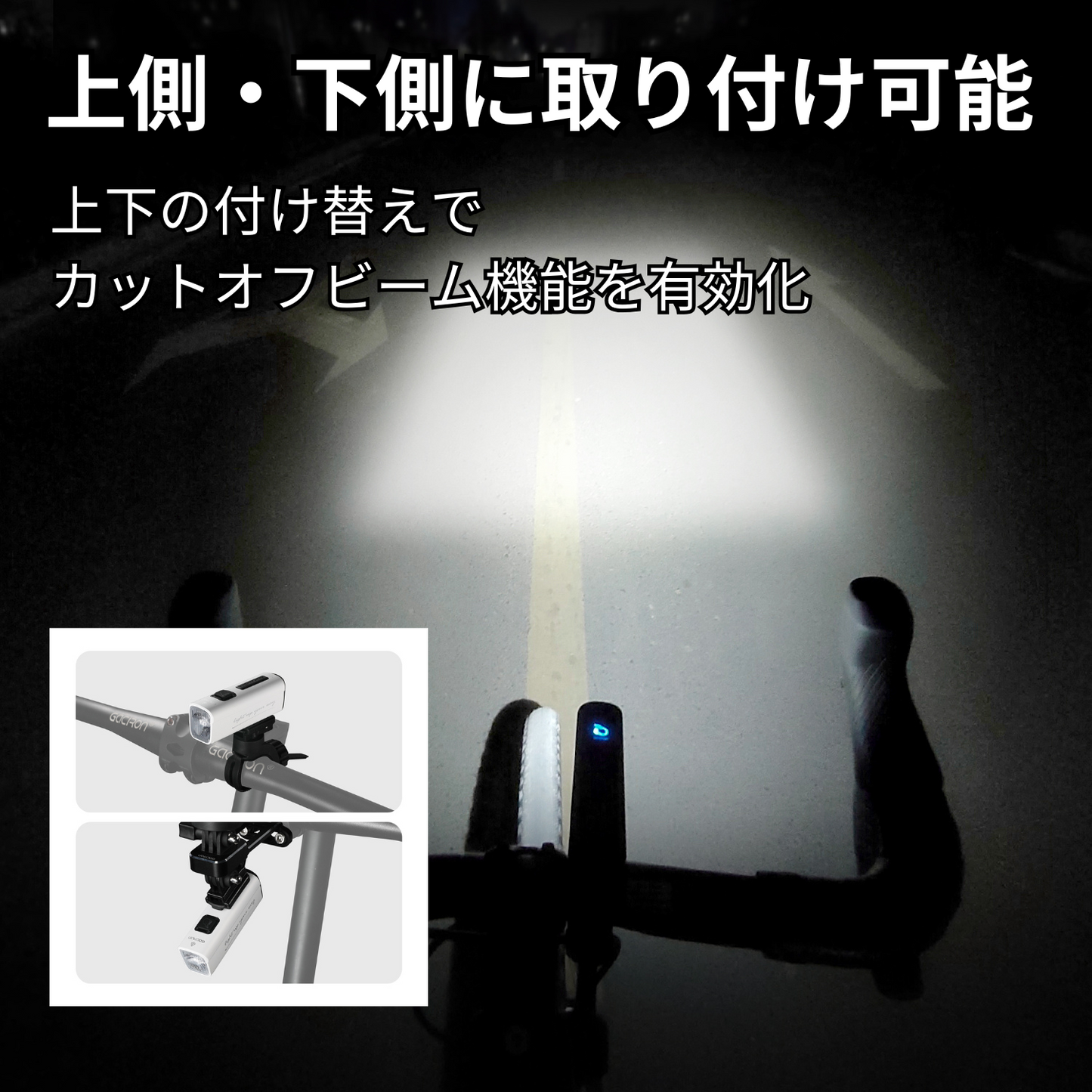 Gaciron(ガシロン)フロントライト KIWI-400 ホワイト