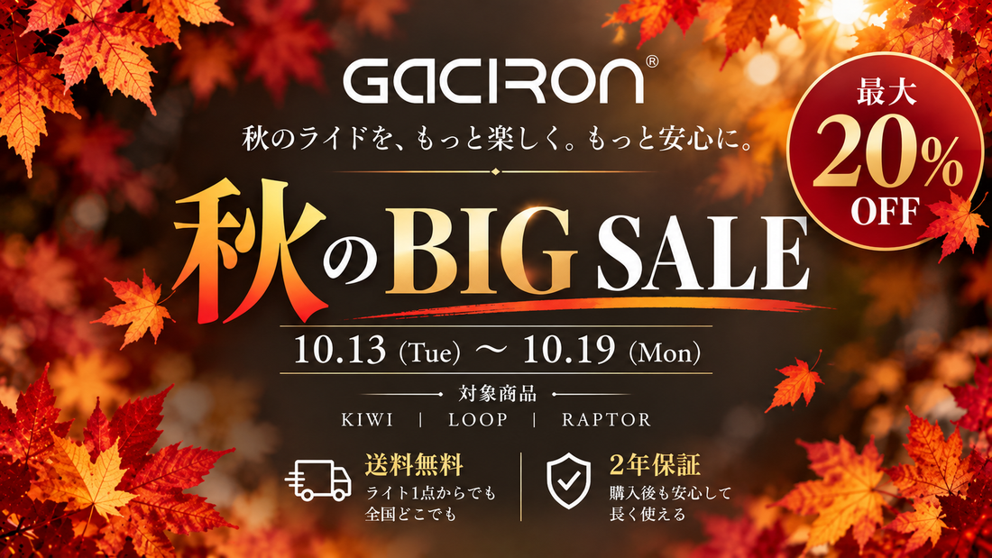 「Gaciron秋のBIG SALE」開催！最大20％OFF＆期間中送料無料