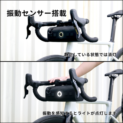 Gaciron (ガシロン) ライト一体型ハンドルバーバッグ　CAT HOUSE-200