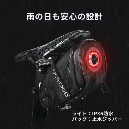 Gaciron (ガシロン) ライト付サドルバッグ　BIRD NEST-300