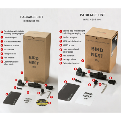Gaciron (ガシロン) ライト付サドルバッグ　BIRD NEST-200