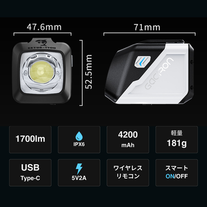 Gaciron（ガシロン）フロントライト CETUS-1700